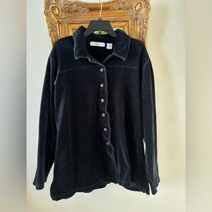 Marisa Christina Black Button-Down shacket